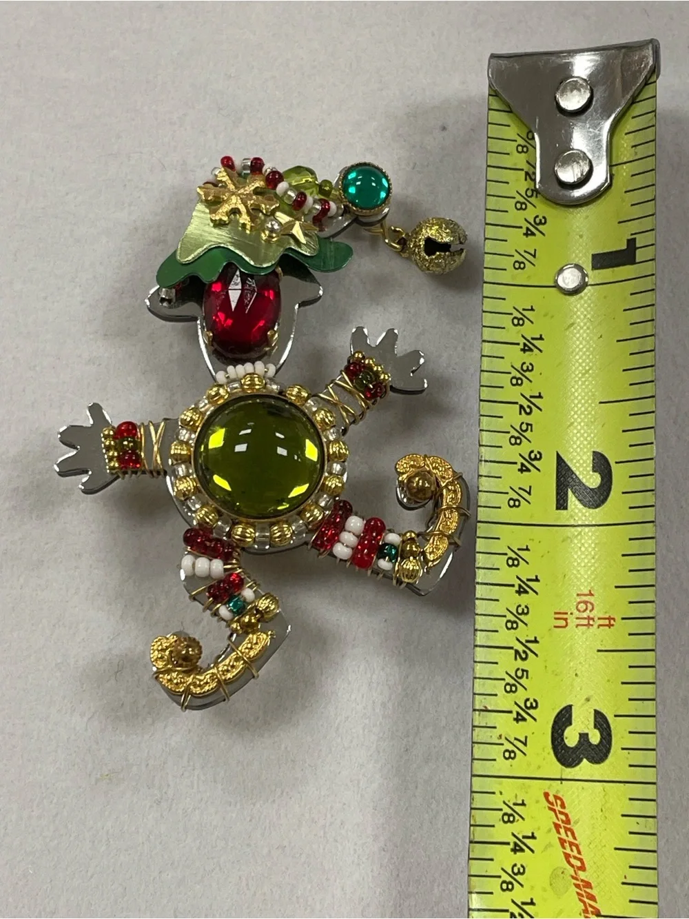 Liztech Festive Christmas Elf Hand-Crafted Brooch